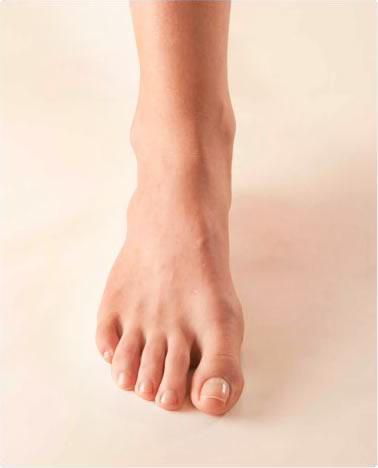 Top view of foot and ankle treatments diagram